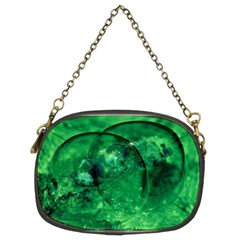 Green Bubbles Chain Purse (two Sided) 