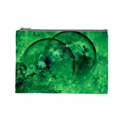 Green Bubbles Cosmetic Bag (large) by Siebenhuehner