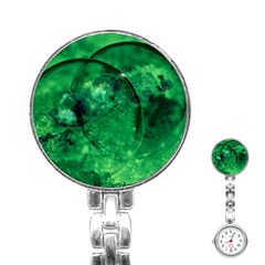 Green Bubbles Stainless Steel Nurses Watch by Siebenhuehner