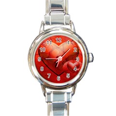 Love Round Italian Charm Watch by Siebenhuehner