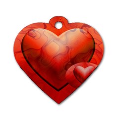 Love Dog Tag Heart (two Sided) by Siebenhuehner