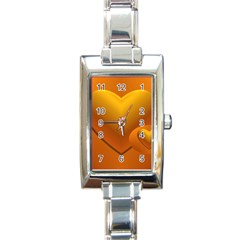 Love Rectangular Italian Charm Watch by Siebenhuehner