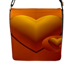 Love Flap Closure Messenger Bag (large) by Siebenhuehner