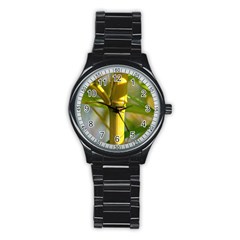 Bamboo Sport Metal Watch (black) by Siebenhuehner