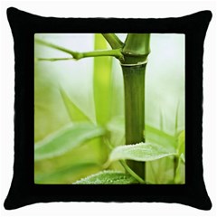 Bamboo Black Throw Pillow Case by Siebenhuehner