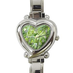 Bamboo Heart Italian Charm Watch  by Siebenhuehner