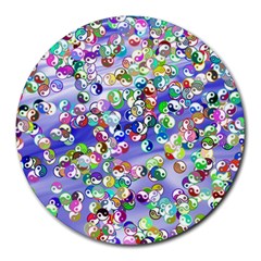 Ying Yang 8  Mouse Pad (round) by Siebenhuehner