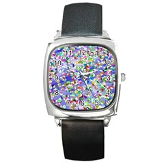 Ying Yang Square Leather Watch by Siebenhuehner