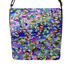 Ying Yang Flap Closure Messenger Bag (large) by Siebenhuehner