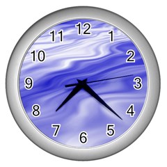 Wave Wall Clock (silver) by Siebenhuehner