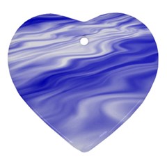 Wave Heart Ornament (two Sides) by Siebenhuehner