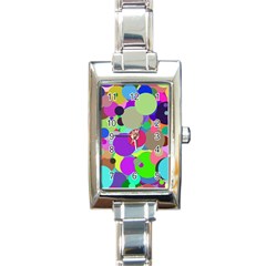 Balls Rectangular Italian Charm Watch by Siebenhuehner