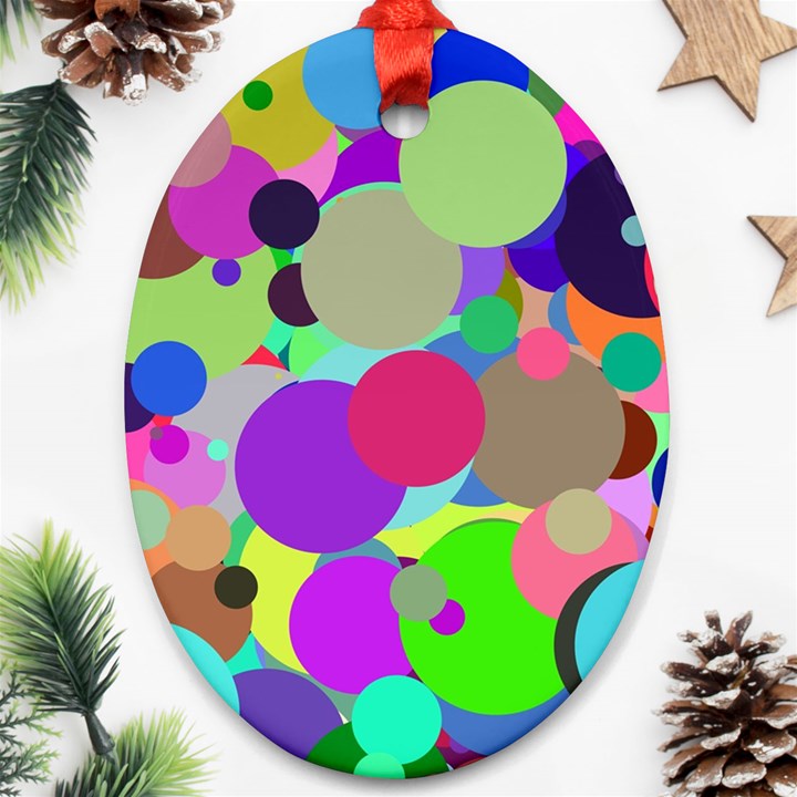 Balls Oval Ornament (Two Sides)