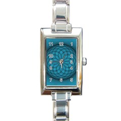 Spirograph Rectangular Italian Charm Watch by Siebenhuehner