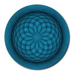 Spirograph 8  Mouse Pad (round) by Siebenhuehner