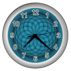 Spirograph Wall Clock (silver) by Siebenhuehner