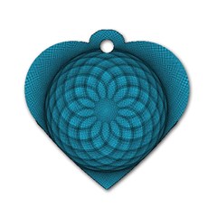 Spirograph Dog Tag Heart (two Sided) by Siebenhuehner