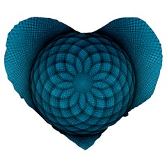 Spirograph 19  Premium Heart Shape Cushion by Siebenhuehner