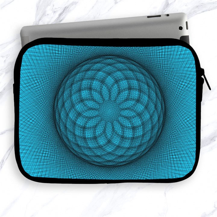 Spirograph Apple iPad 2/3/4 Zipper Case