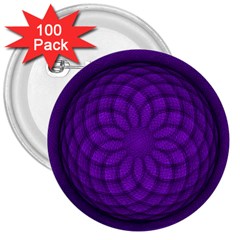 Spirograph 3  Button (100 Pack) by Siebenhuehner