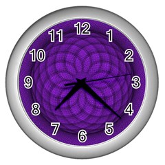 Spirograph Wall Clock (silver) by Siebenhuehner