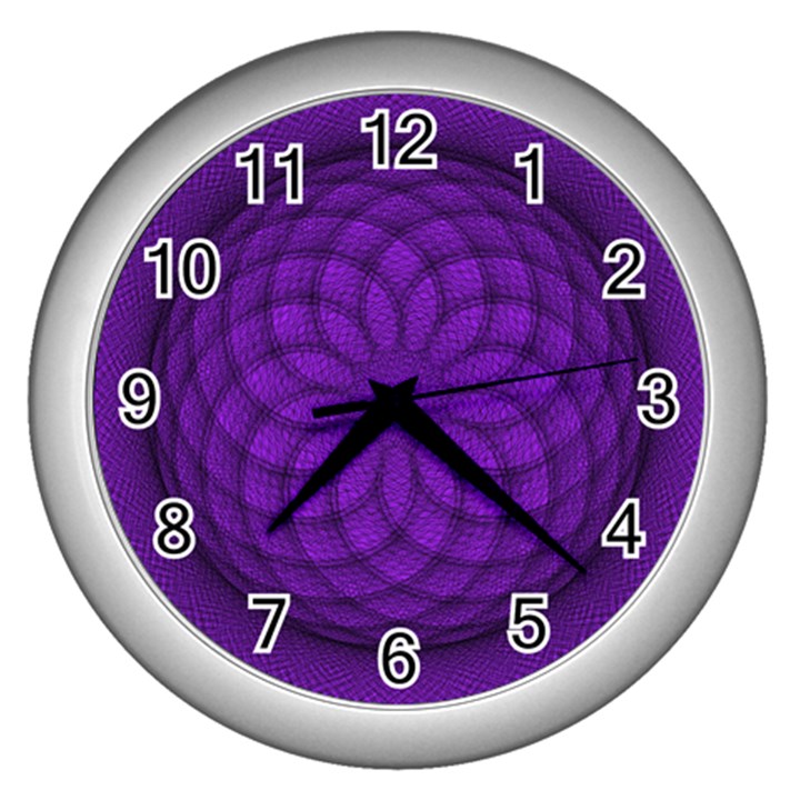 Spirograph Wall Clock (Silver)