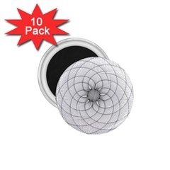 Spirograph 1 75  Button Magnet (10 Pack) by Siebenhuehner