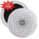 Spirograph 3  Button Magnet (10 pack) Front