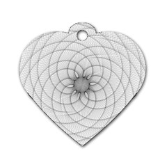 Spirograph Dog Tag Heart (two Sided) by Siebenhuehner