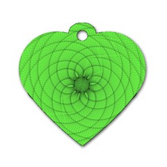 Spirograph Dog Tag Heart (one Sided)  by Siebenhuehner