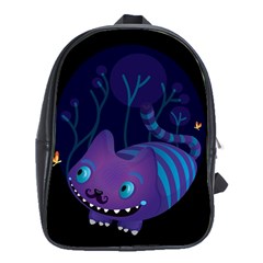 Cheshire Mustache Cat School Bag (xl) by Mjdaluz