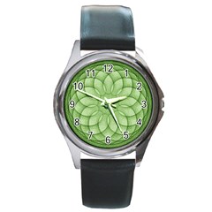 Spirograph Round Metal Watch (silver Rim) by Siebenhuehner