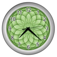 Spirograph Wall Clock (silver) by Siebenhuehner