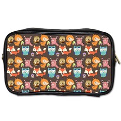 Woodland Animals Travel Toiletry Bag (two Sides) by Mjdaluz