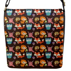 Woodland Animals Flap Closure Messenger Bag (small) by Mjdaluz