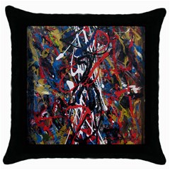 Abstract 2 Black Throw Pillow Case by brewerstudios