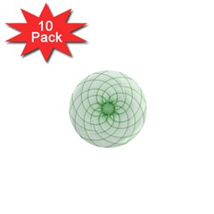 Spirograph 1  Mini Button Magnet (10 Pack) by Siebenhuehner