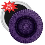 Mandala 3  Button Magnet (100 pack) Front