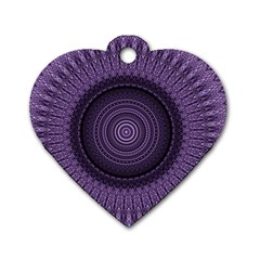 Mandala Dog Tag Heart (two Sided) by Siebenhuehner