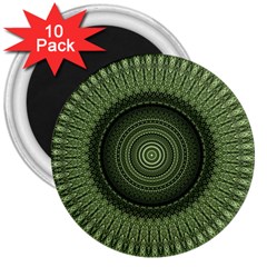 Mandala 3  Button Magnet (10 Pack) by Siebenhuehner