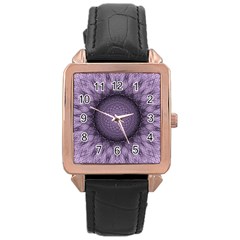 Mandala Rose Gold Leather Watch  by Siebenhuehner