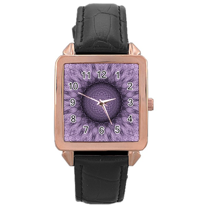 Mandala Rose Gold Leather Watch 