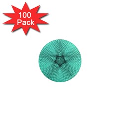 Spirograph 1  Mini Button Magnet (100 Pack) by Siebenhuehner