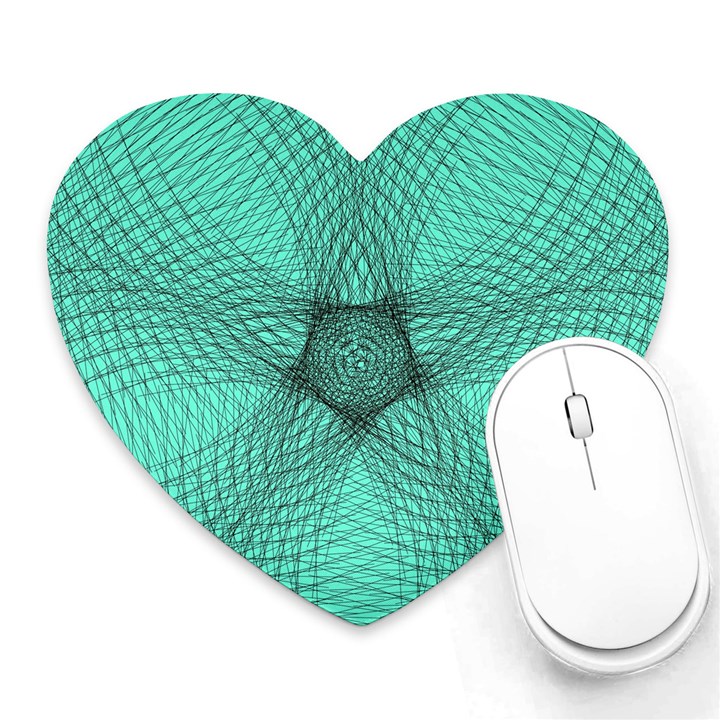 Spirograph Mouse Pad (Heart)