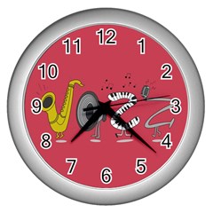 Jazz Wall Clock (silver)