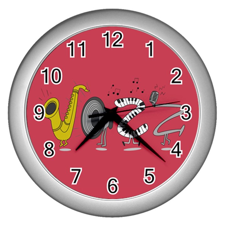 Jazz Wall Clock (Silver)