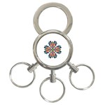 Modern Art 3-Ring Key Chain Front