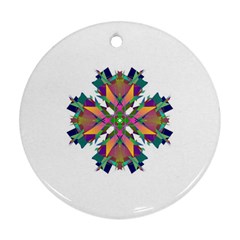 Modern Art Round Ornament (two Sides) by Siebenhuehner