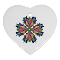 Modern Art Heart Ornament (two Sides) by Siebenhuehner