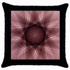 Spirograph Black Throw Pillow Case by Siebenhuehner